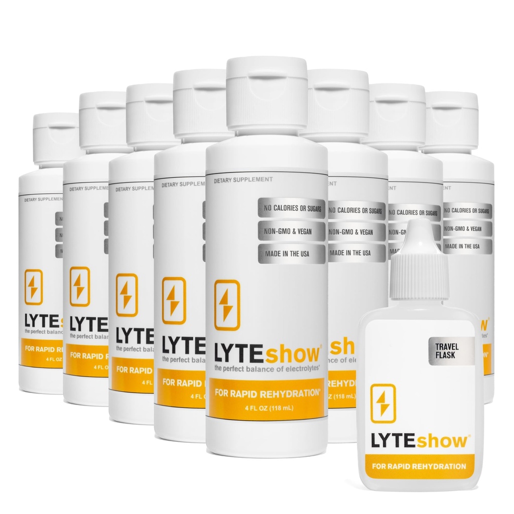 LyteLine Supplément d'électrolyte sans sucre pour l'hydratation - Immune Support - Pack de 8 320 portions - Keto Friendly - Zinc, Magnésium pour réhydratation rapide, entraînement, récupération musculaire, énergie - Vegan