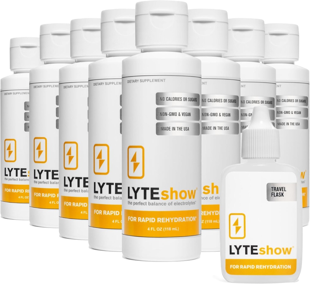 LyteLine Supplément d'électrolyte sans sucre pour l'hydratation - Immune Support - Pack de 8 320 portions - Keto Friendly - Zinc, Magnésium pour réhydratation rapide, entraînement, récupération musculaire, énergie - Vegan