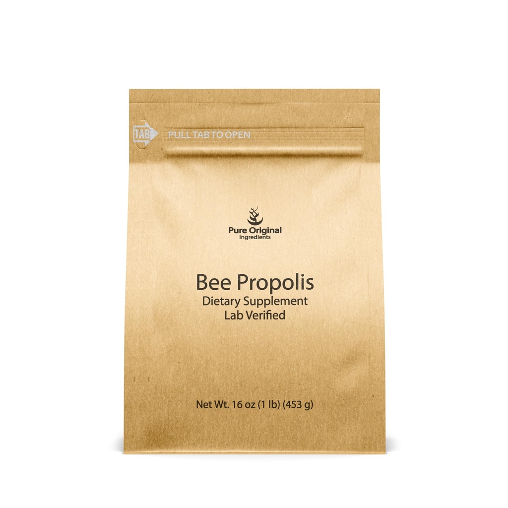 PURE INGREDIENTS ORIGINAUX Poudre de propolis d'abeille (1 lb) Pas de remplissage, laboratoire vérifié, toujours pur