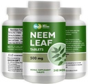 Comprimés Neem - 100% pur (Azadirachta Indica) (240 Nombre - 500mg) 120 jours d'approvisionnement (1 paquet)