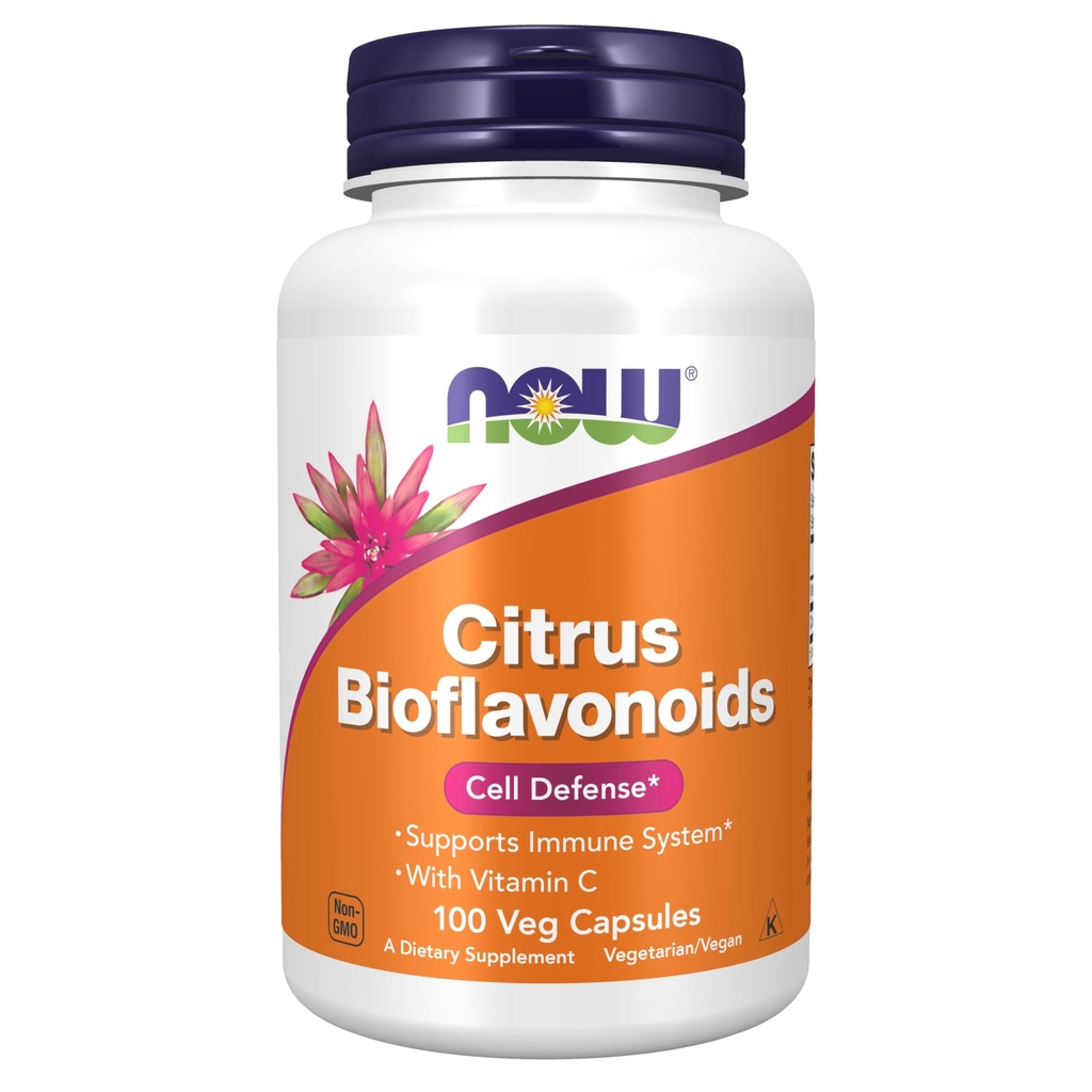 MAINTENANT Suppléments, Citrus Bioflavonoïdes 700mg, soutient le système immunitaire*, la défense cellulaire*, 100 Capsules