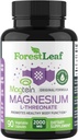 Forest Leaf Magnésium L-Thréonate Magtéine Capsules - 2000mg Magnésium Thréonate Supplément soutient la fonction cognitive, le focus, le cerveau, le calme profond et le sommeil pour les hommes et les femmes