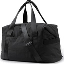 Sac de gym BAGSMART pour femmes, Sac de nuit pour les week-ends, Sacs de poche avec manches de trolley, article personnel Sac de voyage sac de sac d'entraînement de danse (Noir,Moyen)