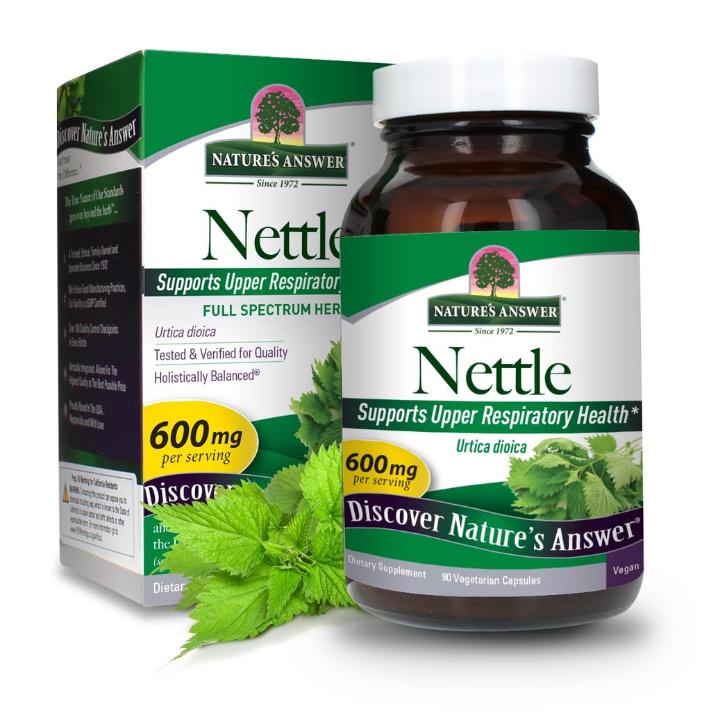 Nature's Answer Nettle Leaf Capsules végétaliennes 90 Count