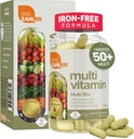 Zahler Multivitamin 50+, Iron-Free Formula + Lutein for Eye Health, 60 Capsules.