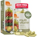 Zahler Multivitamine 50+, formule sans fer + lutéine pour la santé des yeux, 60 capsules.