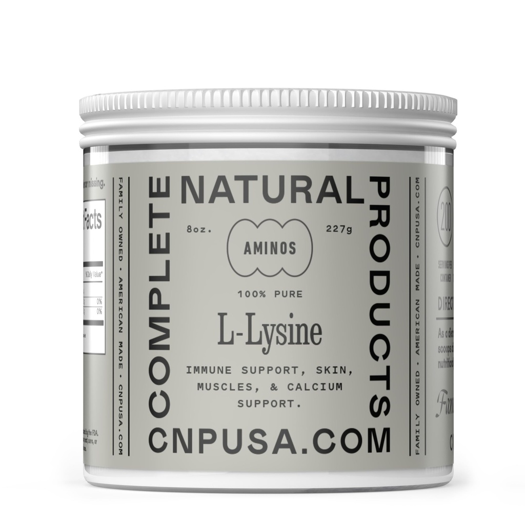Supplément en poudre L-Lysine - L-Lysine en vrac 8oz, 200 portions