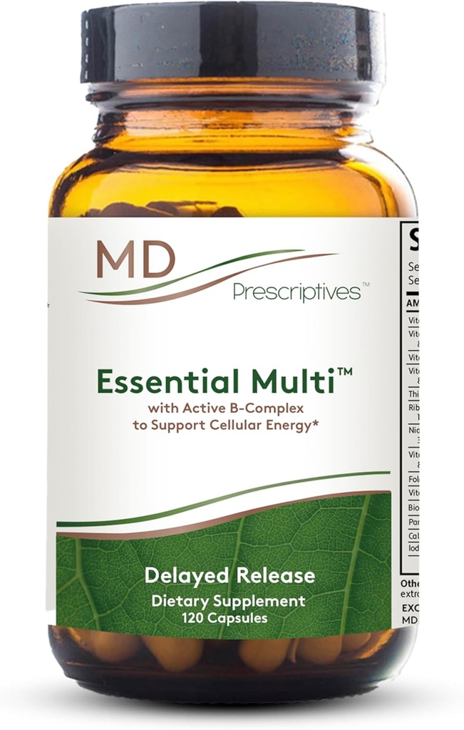 MD prescriptives - Essential Multi (Delayed Release) - Multivitamin Mineral Complex Supplément pour un meilleur support hormonal - 120 capsules