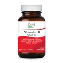 Pure Essence Labs Vitamine D - 5000 UI de Vitamine D de 100% Cholecalciferol Pure - 30 Capsules Végétariennes