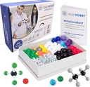 Old Nobby Organic Chemistry Set (425 pc) Kit de modèles moléculaires avec des atomes, des bonds, guide, outil de suppression de bond - STEM Science Kits pour les jouets pour enfants