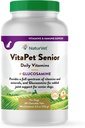 NaturVet – VitaPet Vitamines quotidiennes supérieures pour chiens seniors – Plus Glucosamine – Ensemble complet de vitamines et minéraux – amélioré avec Glucosamine pour le soutien conjoint ajouté – Comprimés de sortie 60 fois