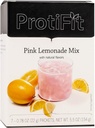 ProtiFit - Mélange de poudre aromatisé aux fruits à haute teneur en protéines, 15g de protéines, faible teneur en calories, sans sucre, compatible avec les protéines idéales, 7 portions par boîte (lemonade de pink)