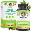 Ancient Bliss Ashwagandha avec L-Theanine & Black Pepper Extract Capsules, supplément de soutien à l'énergie et à l'humeur naturelle, supplément de focus pour adultes