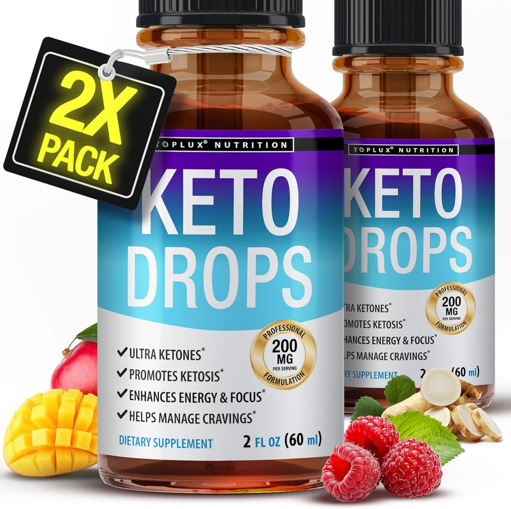 Toplux Keto Diet diminue le supplément kétogénique - Formule Premium pour soutenir la kétose, une meilleure absorption liquide, Garcinia Cambogia, pour les hommes et les femmes