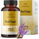 HERBAMAMA Red Sage Supplement Capsules - 1200mg Red Sage Root (Dan Shen) for Antioxidant Support - Vegan, Non-GMO Salvia Miltiorrhiza Supplement