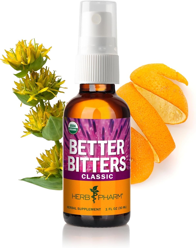 Herb Pharm Better Bitters Certified Organic Digestive Bitters, Absinthium, 1 Once