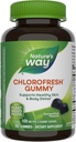 Nature’s Way Chlorofresh Chlorophyll Gummies, Supports Healthy Skin and Body Detox*, Internal Deodorant*, Orchard Fruit Flavored, 60 Gummies