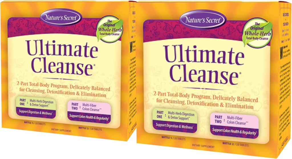 Nature's Secret Ultimate Cleanse Two 120 Tablets (Pack of 2)