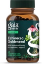 Gaia Herbes Echinacea Goldenseal - Supplément de soutien immunitaire pour le maintien d'un système respiratoire sain - avec l'échinacea organique et la racine de seigle d'or - 60 Végétaux liquides Phyto-Capsules (10 jours d'approvisionnement)