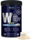 Biochem 100% Whey Vanille sans sucre 20g, 11.8oz, Végétarien certifié, sans gluten certifié, certifié non-OGM testé, Keto amical, gazon