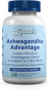 Ashwagandha Advantage, mélange biologique USDA pour le soulagement du stress, l'humeur et le soutien adrénal. Fabriqué avec Ashwagandha, curcuma, spiruline et plus- 60 capsules pur supplément végétalien non OGM