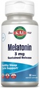 KAL Melatonin 3mg Aide au sommeil à libération prolongée, supplément à la mélatonine soutient la détente saine, un sentiment de calme et un cycle de sommeil approprié, avec/ajout de vitamine B6, végétalien, sans gluten 60 portions, 60 comprimés