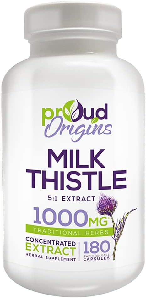 1000mg Thistle de lait aide à maintenir une fonction hépatique saine, optimiser la santé, libération rapide, suppléments sans gluten - 6-Mois