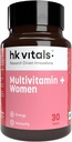 Heal;thKart HK Vitals Multivitamine Plus Femmes, Multivitamine quotidienne avancée pour les femmes actives pour l'énergie, les articulations, la peau et les cheveux; avec le fer, la vitamine C, le collagène veg, l'acide hyaluronique et la biotine, 30 comprimés
