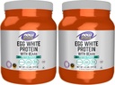 NOW Sports Nutrition, Egg White Protein, 16 g with BCAAs, Unflavored Powder, 1.2-Pound (Pack of 2)