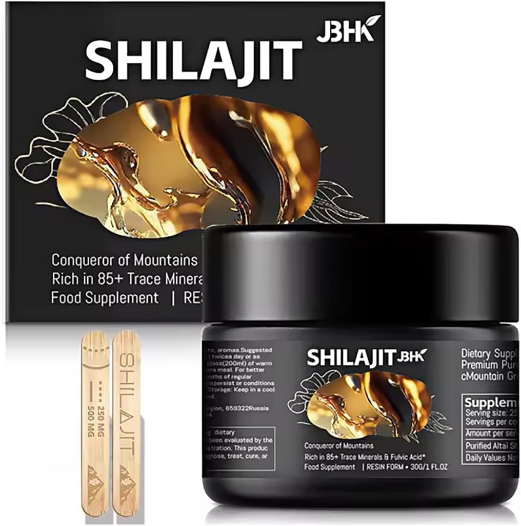 Premium Pure Shilajit Resin Rich Trace Minerals pour système immunitaire, 50g Pure Himalayan Organic