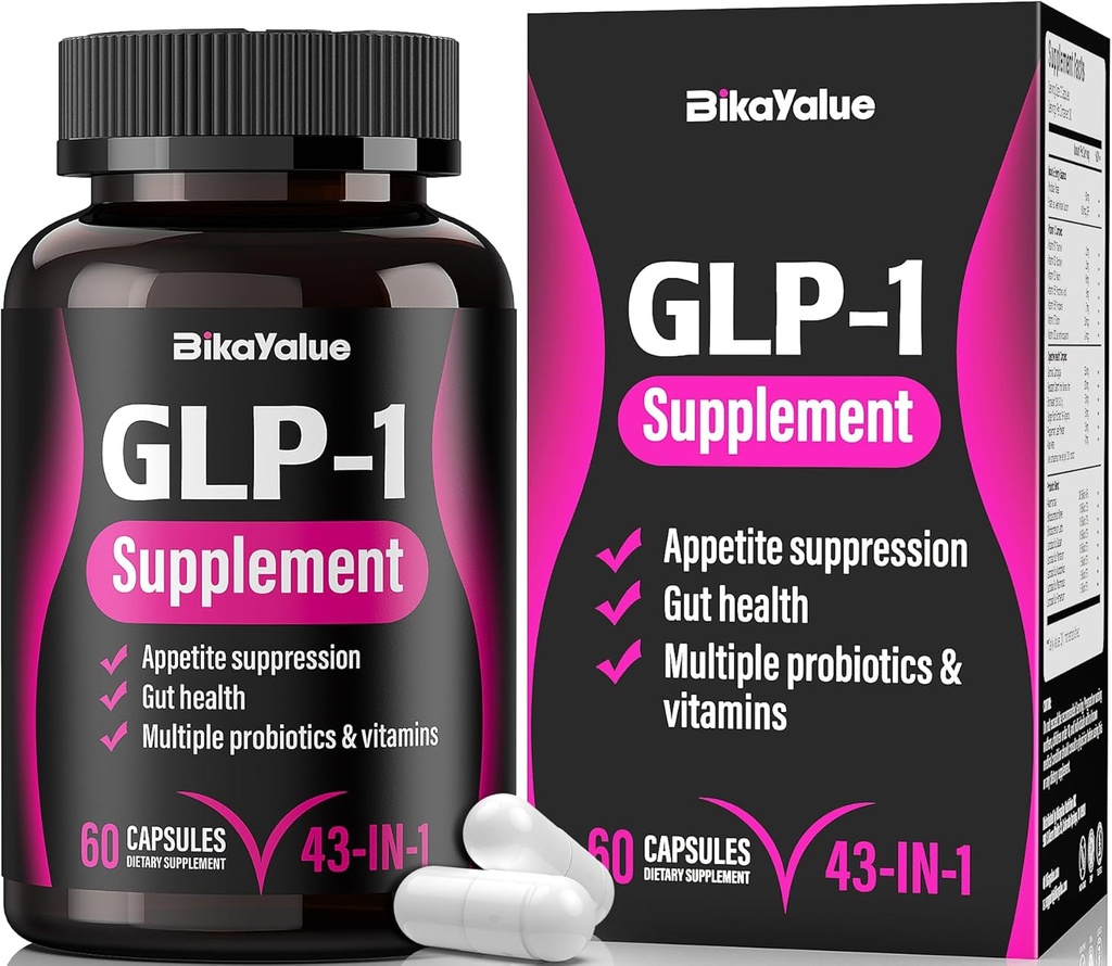 Supplément alternatif GLP-1, Extraits naturels avec houblon, Extrait de thé vert, Garcinia Cambogia, Multivitamines, Probiotiques, pour Gut, GLP-1 Activer et Santé globale - 058