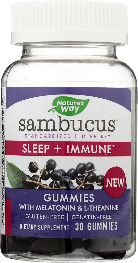 Nature's Way Nature's Way Sambucus Elderberry Sleep + Immune Gummies, 30 Comte