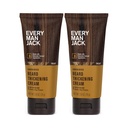 Chaque homme Jack Beard Crème épaississante - renforce, épaissit, Nourrit la barbe - Scent de bois de santal léger - Fait avec des ingrédients dérivés naturellement comme la biotine, vitamine B6, protéines de soja - 2,8oz - 2 Pack
