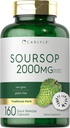 Carlyle Feuilles de soursop de 2000mg de 160 capsules d'herbe traditionnelle non OGM, supplément sans gluten