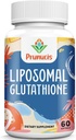 2400MG Glutathion liposomique, avec vitamine C, chardon de lait et acide alpha-lipoïque, maîtres antioxydants, L-glutathion réduit pur - système immunitaire, réparation cellulaire, énergie, absorption élevée, 60 Softgels