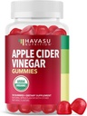 Gommies de vinaigre de cidre de pomme - Vitamines biologiques de vinaigre de cidre de pomme pour la santé digestive, le métabolisme et le soutien de la gorgée - 30 comtes - Végétaux, non-OGM, sans gluten - Saveurs délicieuses et sans goût dur - 15 jours d'approvisionnement