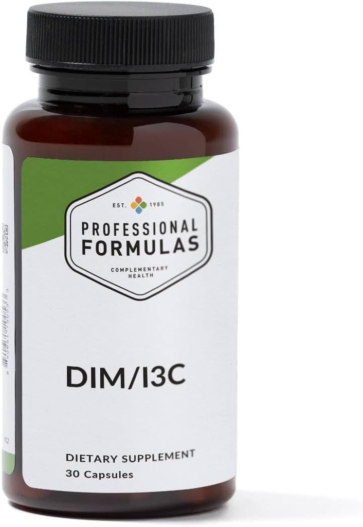 Formules professionnelles DIM/I3C – Soutien à l'équilibre hormonal avec Diindolylméthane, Indole-3-Carbinol, Vitamine C, Vitamine E & Magnésium – Promotion de la santé du métabolisme et des voies de désintoxication – 30 capsules