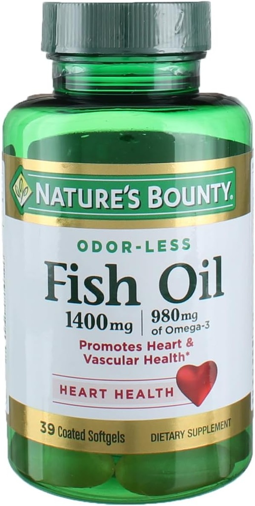 Nature's Bounty Fish Oil, 39 Count (Pack of 4)