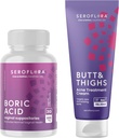 Acide borique Suppositoires vaginales Contrôle de l'odeur - Crème d'acné Butt & Thighs Clearing pour boutons - Bundle