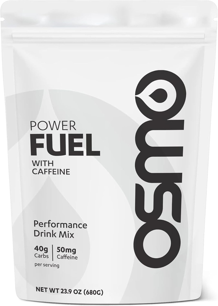 Combustible d'énergie Osmo avec caféine - Poudre d'hydrates de carbone comprend la dextrine en grappe, le sodium et le fructose, l'absorption rapide et le carburant, sans détresse gastrique, tous les ingrédients naturels, saveur neutre - 16 portions