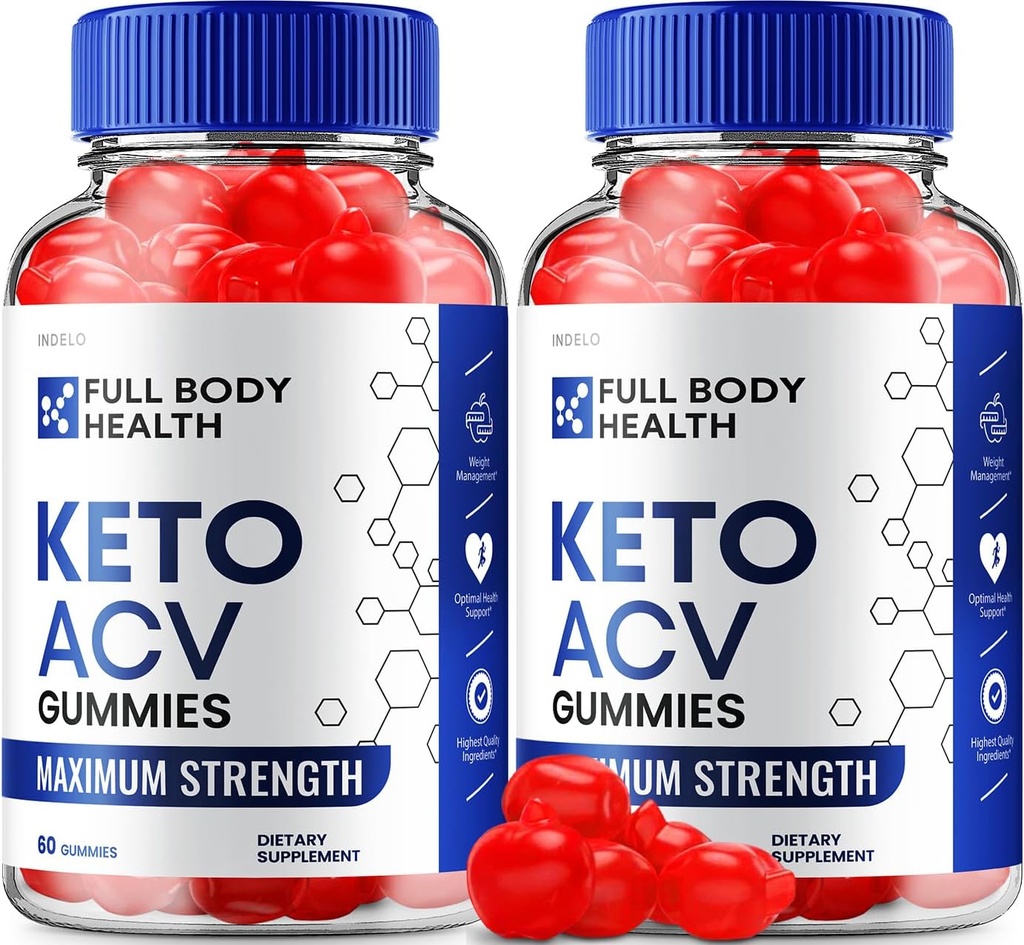 (2 Pack) Santé du corps entier Gummies Keto ACV avancé, santé du corps complet Gummies Keto + ACV Poids Perte de pomme Gummes de gestion du poids Santé du corps complet Avis santé du corps complet Vitamine B12 (120 Gummies)