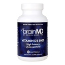 BrainMD by Dr Amen Vitamine D3 5000 - 100 Softgels - Cholecalciferol de haute puissance - Sans gluten - 100 portions