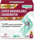 Exedol Biodisponible Glucosamine Chondroïtine, Supplément de soutien conjoint végétalien pour la fonction articulaire améliorée, santé du cartilage, tissus conjonctifs et santé des os - 120 capsules