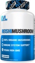 Evlution Nutrition Champignon Reishi - Système immunitaire et soutien sanitaire - Supplément de champignons 500mg - 100% biologique, végétalien et non-OGM - 60 portions