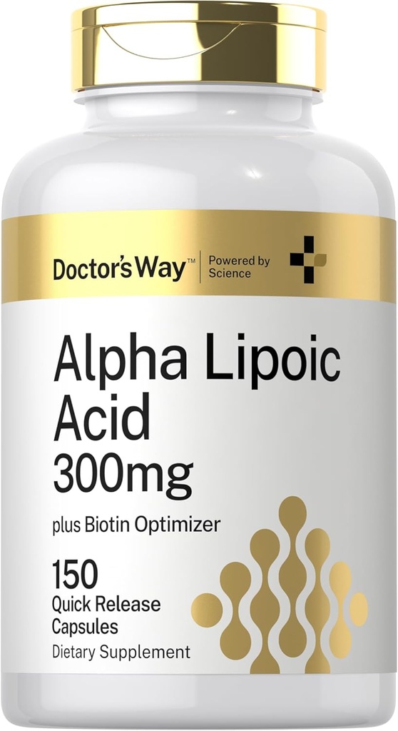 Doctor's Way Alpha Acide lipoïque 300mg.150 Capsules avec Biotin Optimizer.