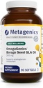 Métagène OmegaGenics Huile de graines de Borage GLA 240 mg - Haute puissance - Supplément acide gamma-linolénique (GLA) - Avec huile de graines de Borage et vitamine E - Sans gluten - 90 Softgels
