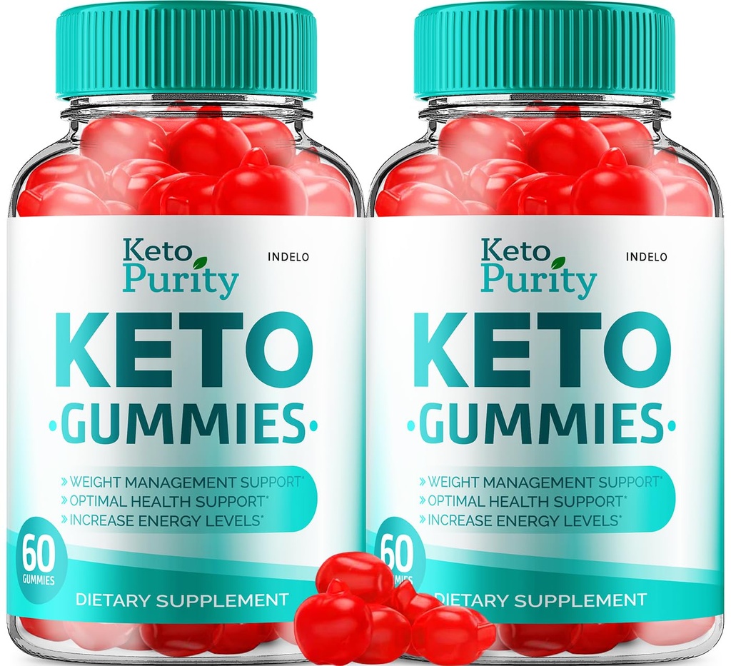 (2 Pack) Gummies de Pureté Keto ACV Perte avancée - Gummies de Pureté Keto Plus ACV Vinaigre KetoPureté ACV Gestion du poids Gummies, avis de pureté Keto Vitamine B12 Keto+ACV (120 Gummies)