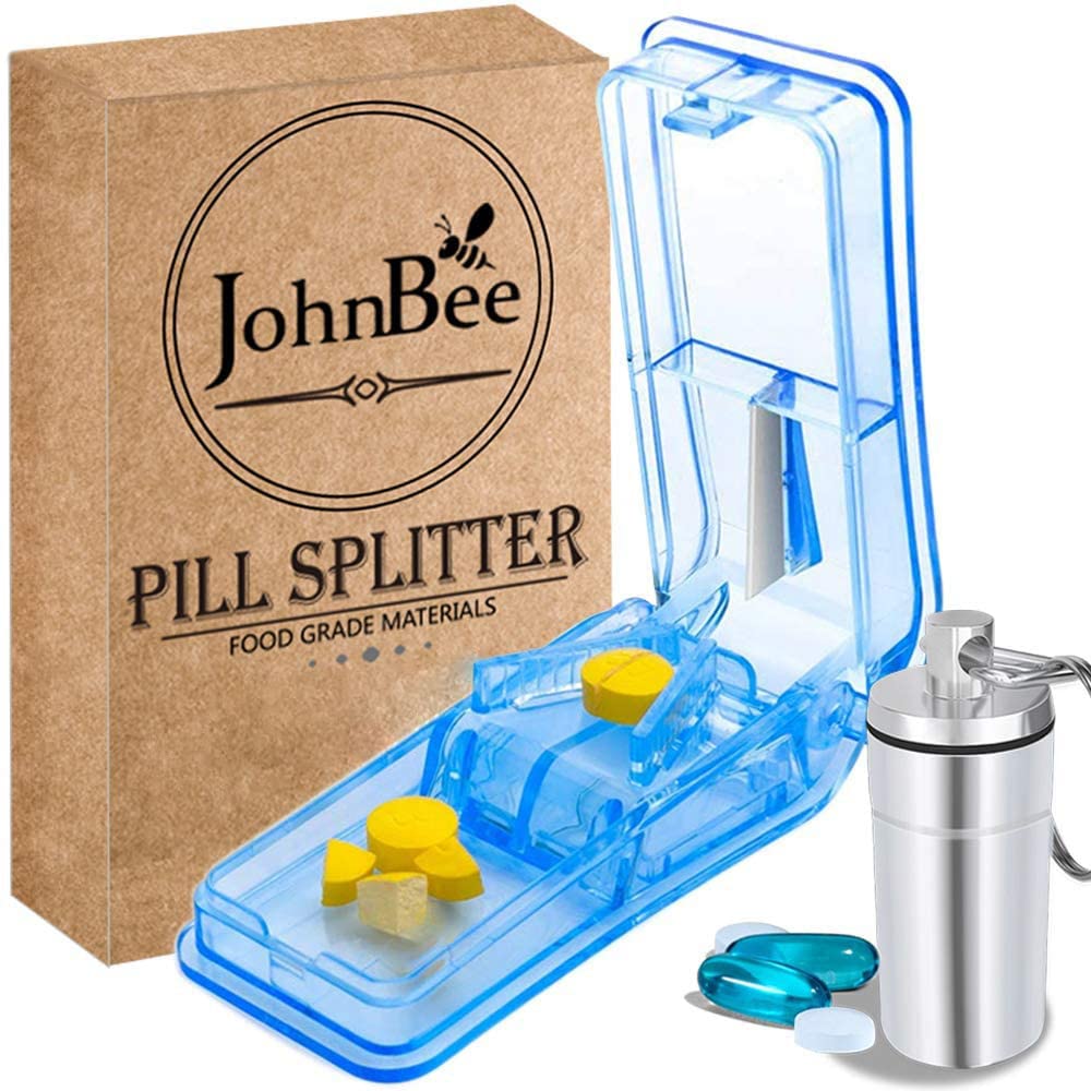 JohnBee Pill Cutter (Meilleur Cutter pour les petites ou grandes pilules) Conçu aux États-Unis.