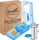 JohnBee Pill Cutter (Meilleur Cutter pour les petites ou grandes pilules) Conçu aux États-Unis.