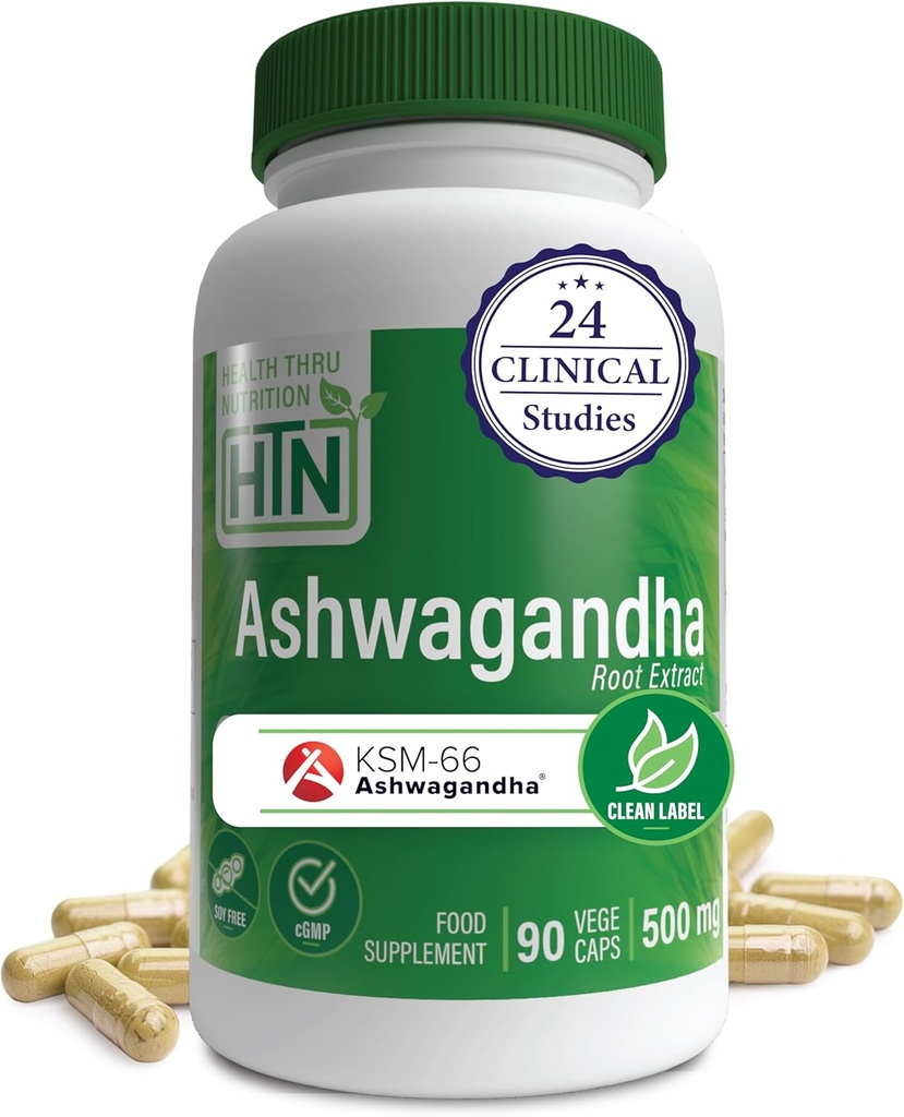 Santé Thru Nutrition Ashwagandha 500mg KSM.66® 90 Capsules.